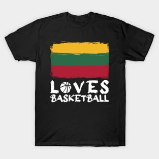 Lithuania Loves Basketball T-Shirt